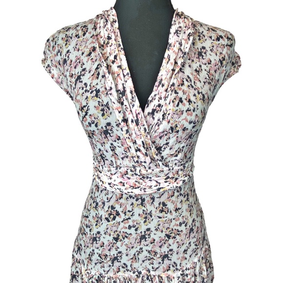 ALL SAINTS ☆ Alix Freefall Floral Midi Dress ☆ Chalk White ☆ Size X-Small - Picture 4 of 9
